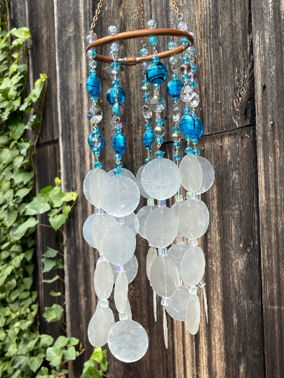 Crystal and Shell Handmade Windchimes