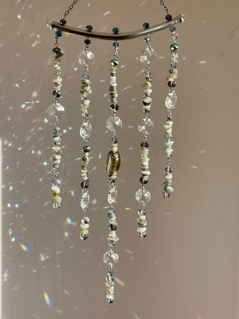 Labradorite Gemstone Sun Catcher for Windows