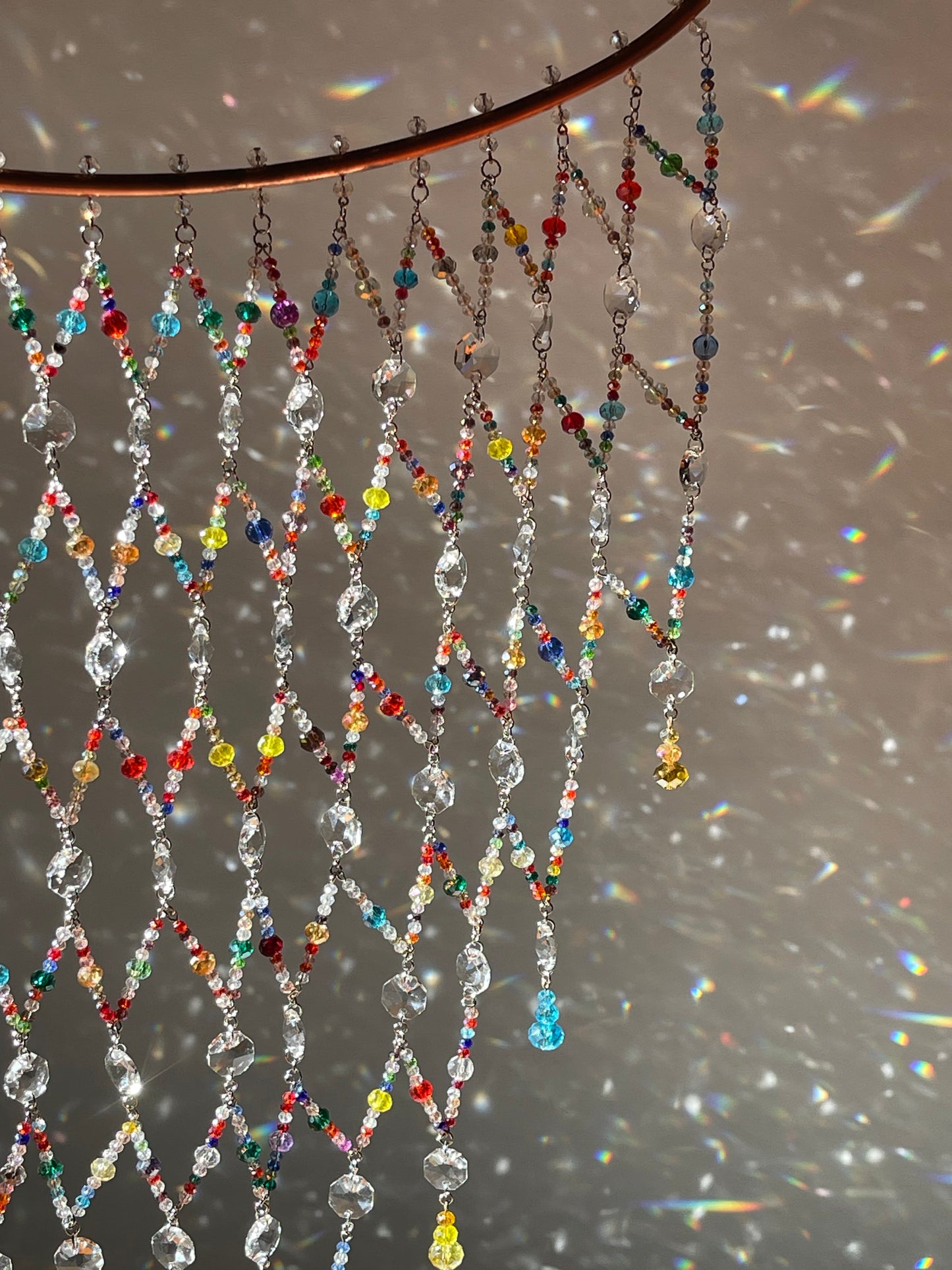 Beaded Crystal Tapestry Window Hanging Decor