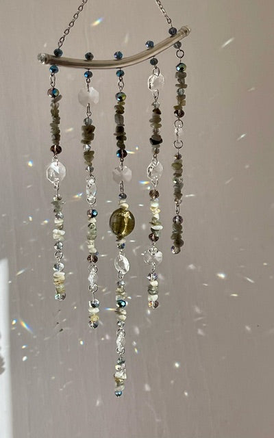 Labradorite Gemstone Sun Catcher for Windows