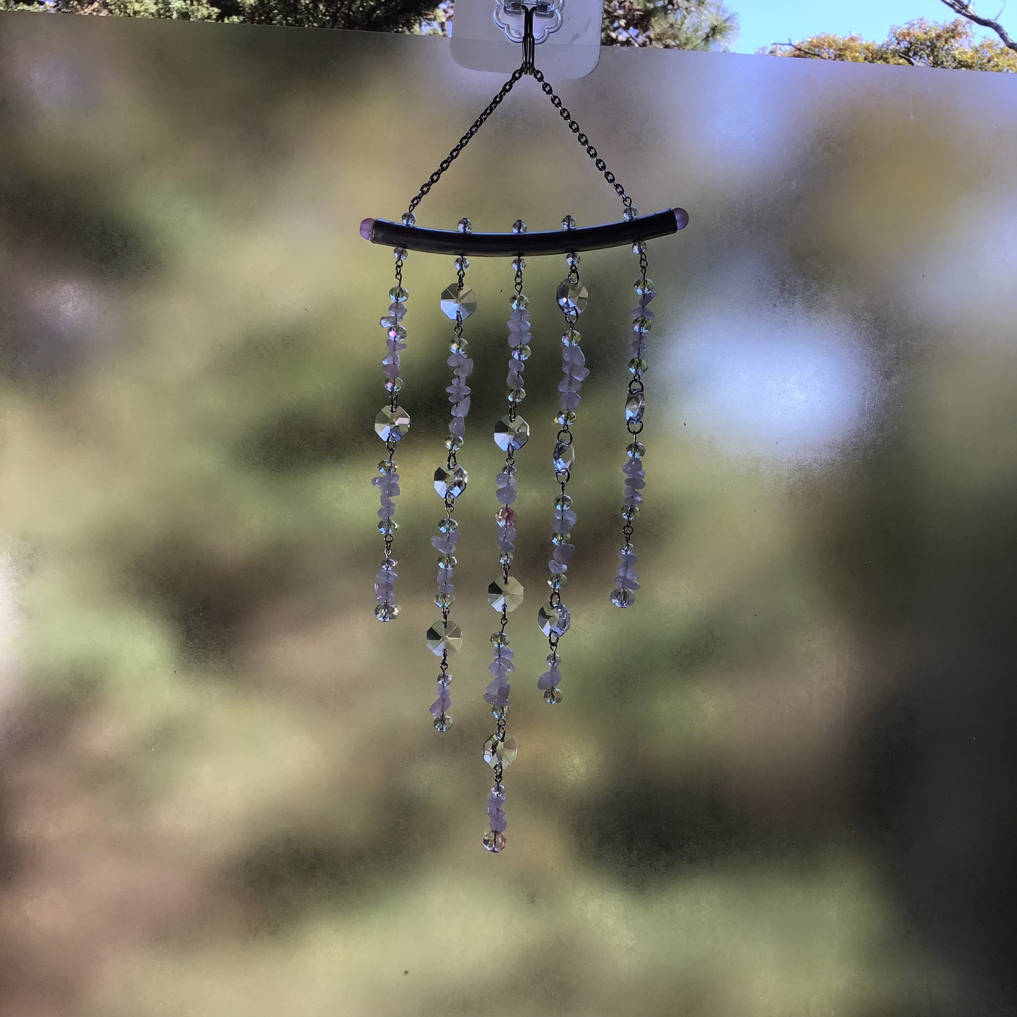 Rose Quartz Crystal Sun Catcher for Windows