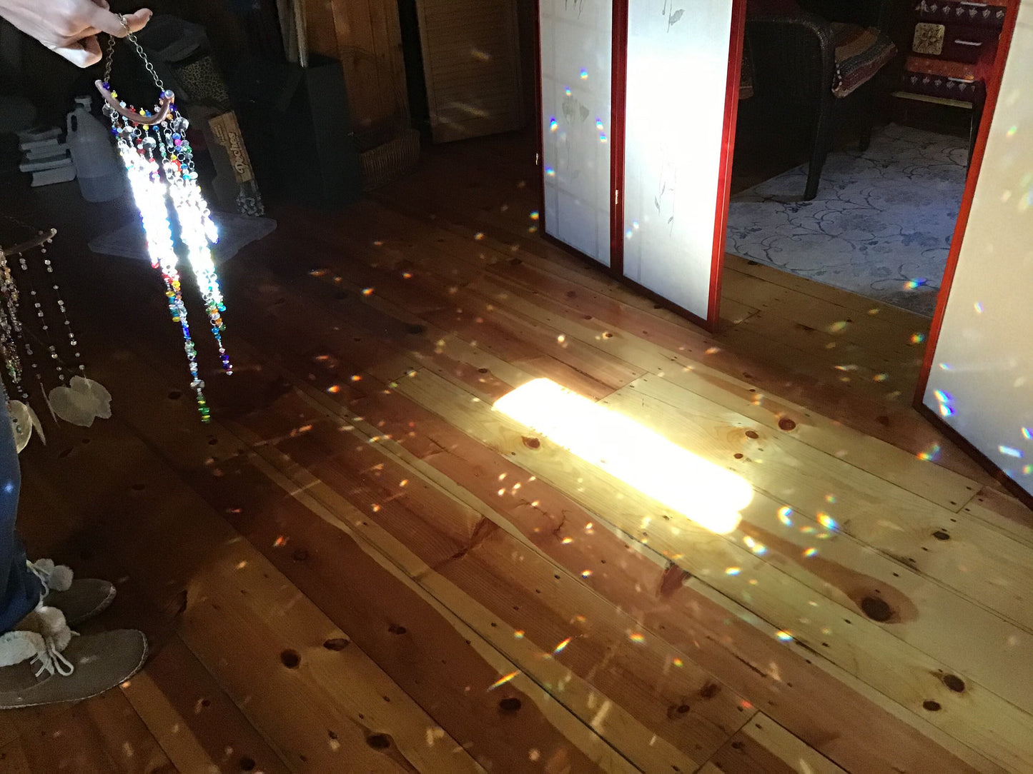 Whimsigoth Colorful Skulls Sun Catcher Window Decor