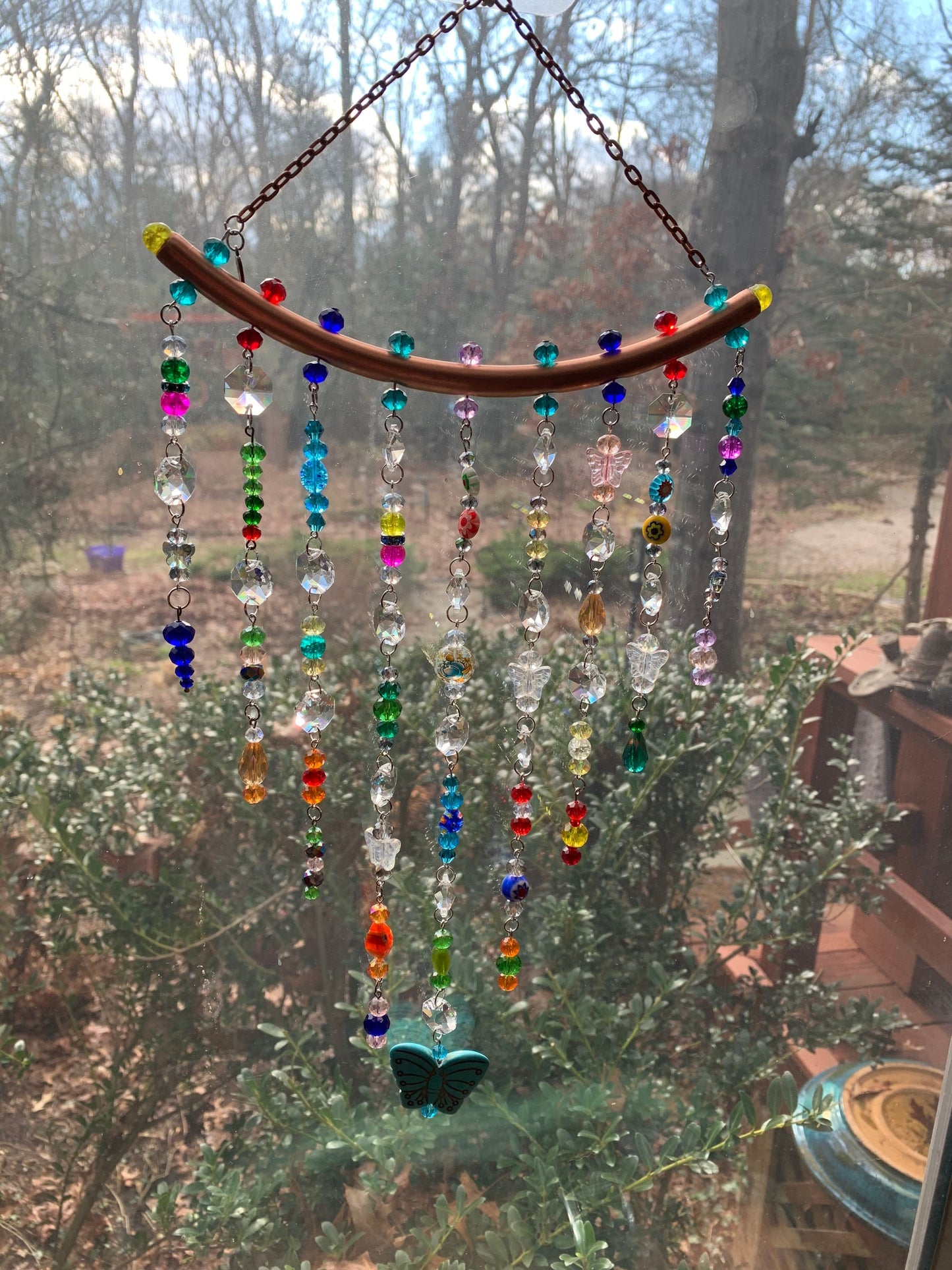 Butterfly Sun Catcher for Windows Crystal Prism Rainbow Maker