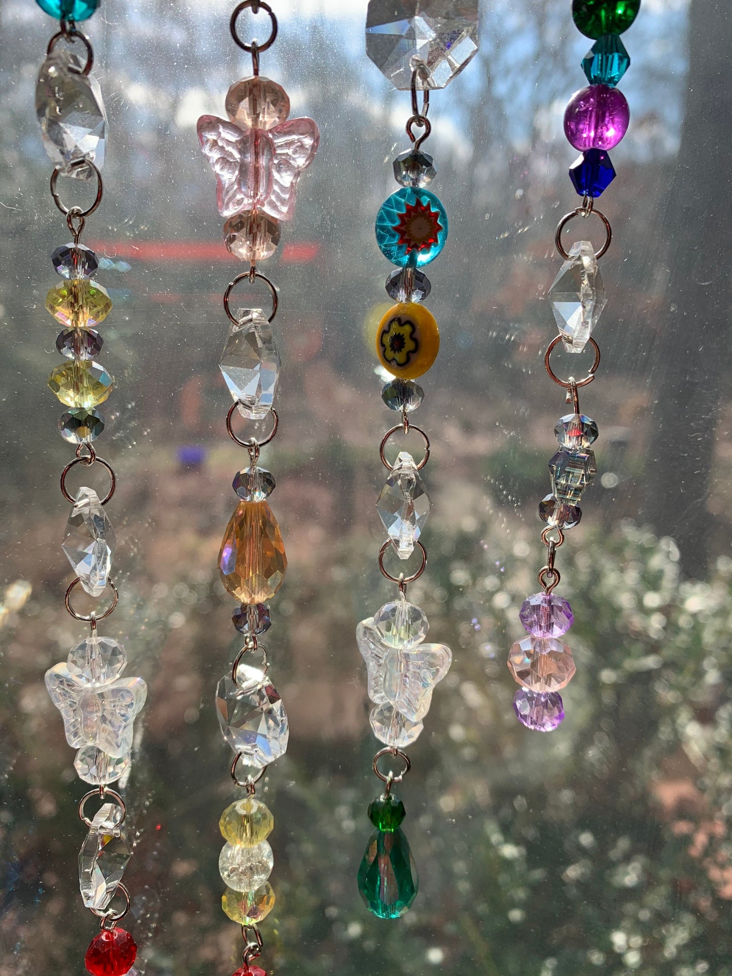 Butterfly Sun Catcher for Windows Crystal Prism Rainbow Maker