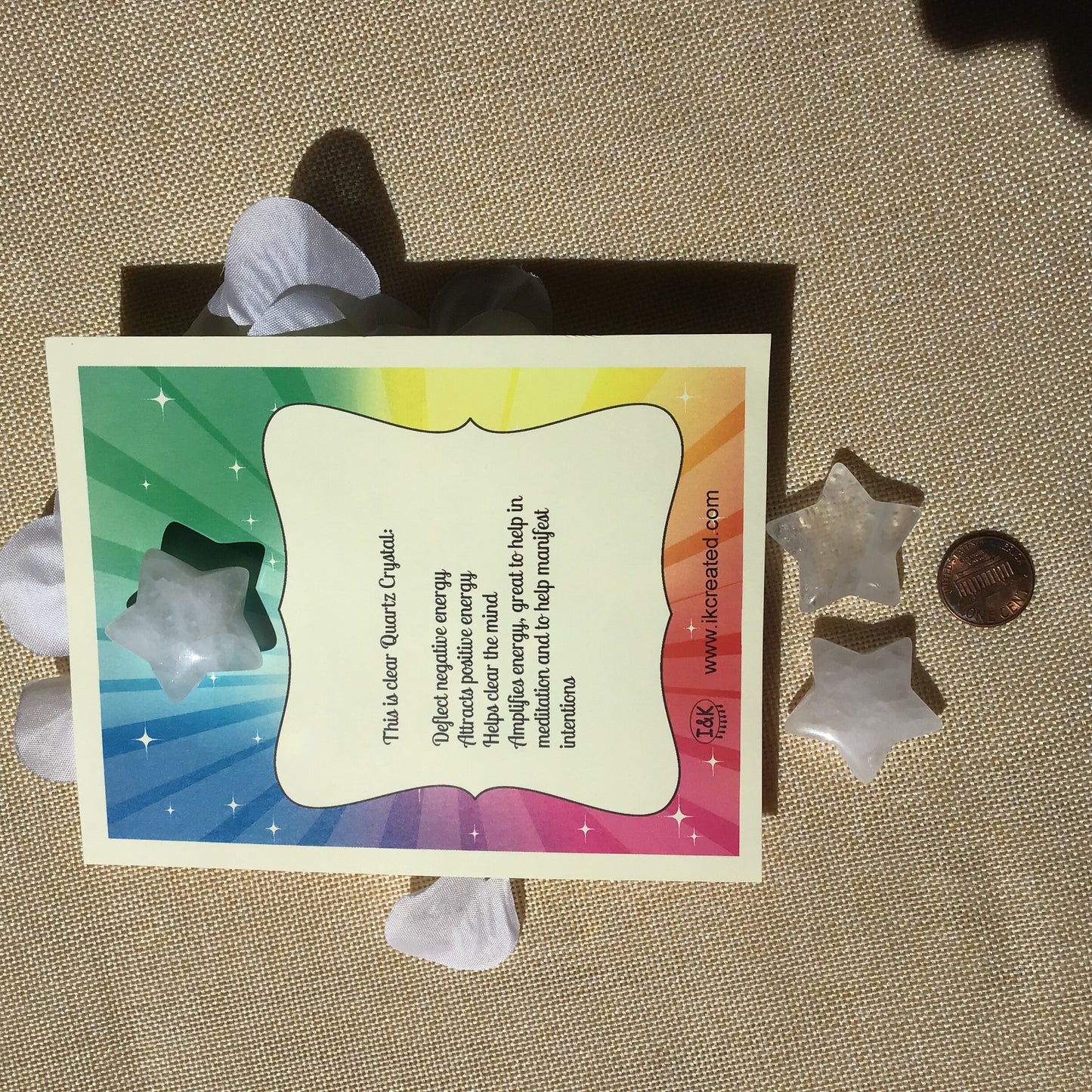 Pocket Hug Token, Sending you A Hug from Me to You, Worry stone, Clear Quart Crystal