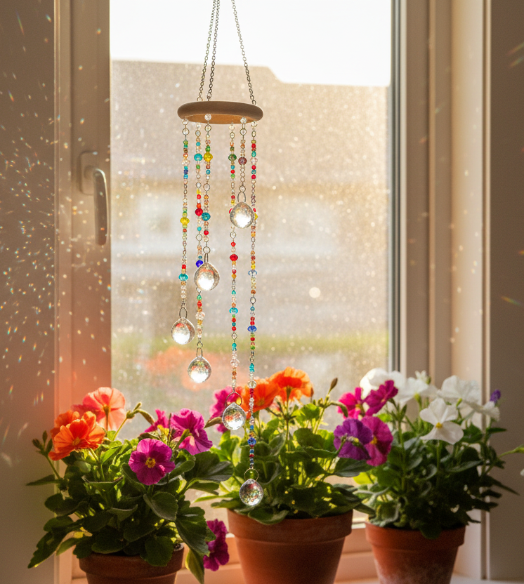 Crystal Rainbow Maker Prism Cascade Sun Catcher