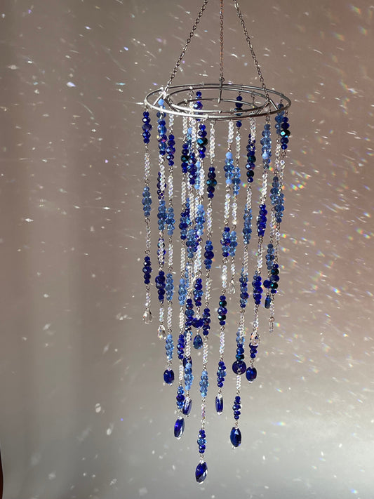 Royal Blue Crystal Mobile Hanging Suncatcher