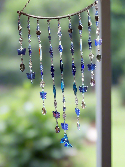 Aqua and Teal window suncatcher