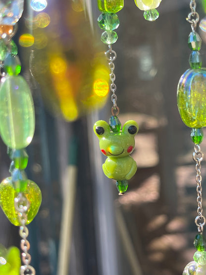Green Crystal Mobile Hanging Boho Chic Sun Catcher