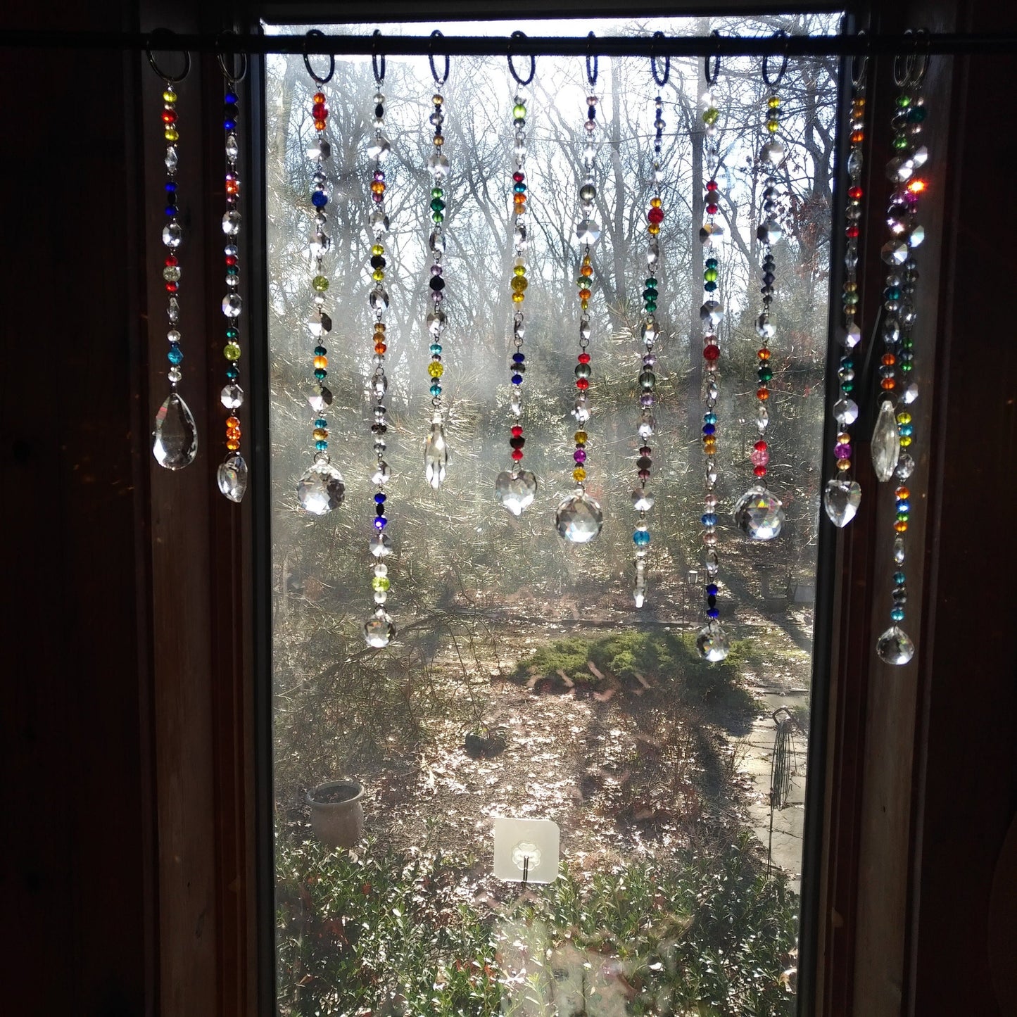 Create Your Own crystal window curtains, prism crystals, Multi colored crystals, boho decor, Sun catcher, rainbow maker prism